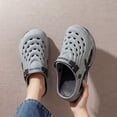 thumbnail image 3 of Rokment Womens Mens Air Cushioned Clogs Garden Shoes Comfortable Arch Support Orthopedic Walking Athletic Water Sandals with Back Straps Dark Gray Size 10.5, 3 of 6