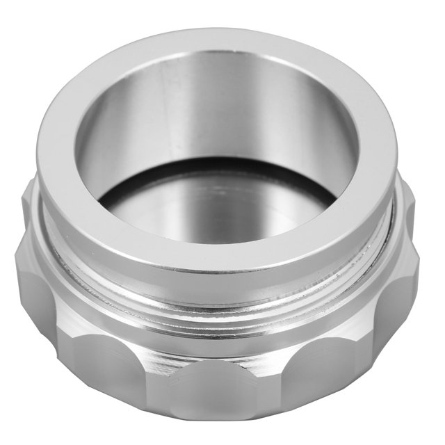 Kit de tapa de cuello de llenado de tanque de agua y combustible de coche de aluminio universal - Plata, diámetro interior de 1,9 pulgadas