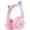 Pink, variant on Kids Wireless Headphones, Cat Ear Headphones with LED Lights for Kids Teens Adults, Girls Women Bluetooth Headphones Foldable with Microphone for Phone/Tablet/Laptop,Girl's Birthday Christmas Gifts
