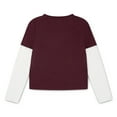 thumbnail image 5 of Levi Strauss Signature Girls Long Sleeve Two-fer Graphic Tee, Sizes 4-16, 5 of 8