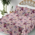 thumbnail image 3 of Ambesonne Floral Fitted & Flat Sheet with Sham 3 Pcs Set, Spring Bouquets Wild Flowers, Twin XL, Pale Pink and Multicolor, 3 of 5