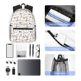 thumbnail image 6 of Vsdgher Summer Floral Print Unisex Large Capacity Bookbag Schoolbag Casual Daypack for High School/College/Teens/Travel/Work, 6 of 8