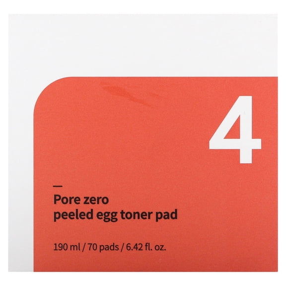 Numbuzin No.4 Pore Zero Peeled Egg Toner Pad, 70 Pads, 6.42 fl oz (190 ml)