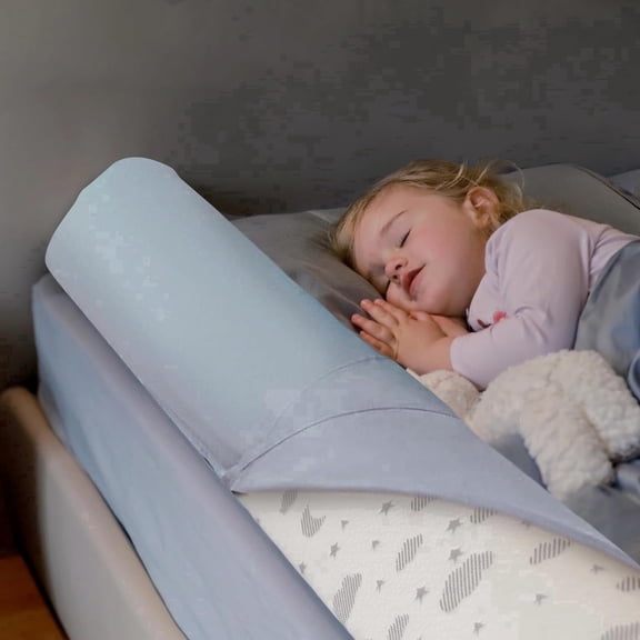 ComfyBumpy Foam Bed Rail for Toddlers, White 52" x 5", 1 Pack