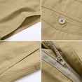 thumbnail image 7 of Garbnen Dress Shorts for Men Zippered Front Straight Leg Golf Shorts for Men Relaxed Fit Lightweight Outdoor Work Shorts for Men Casual with Pocket No Belt Khaki XXXL, 7 of 7