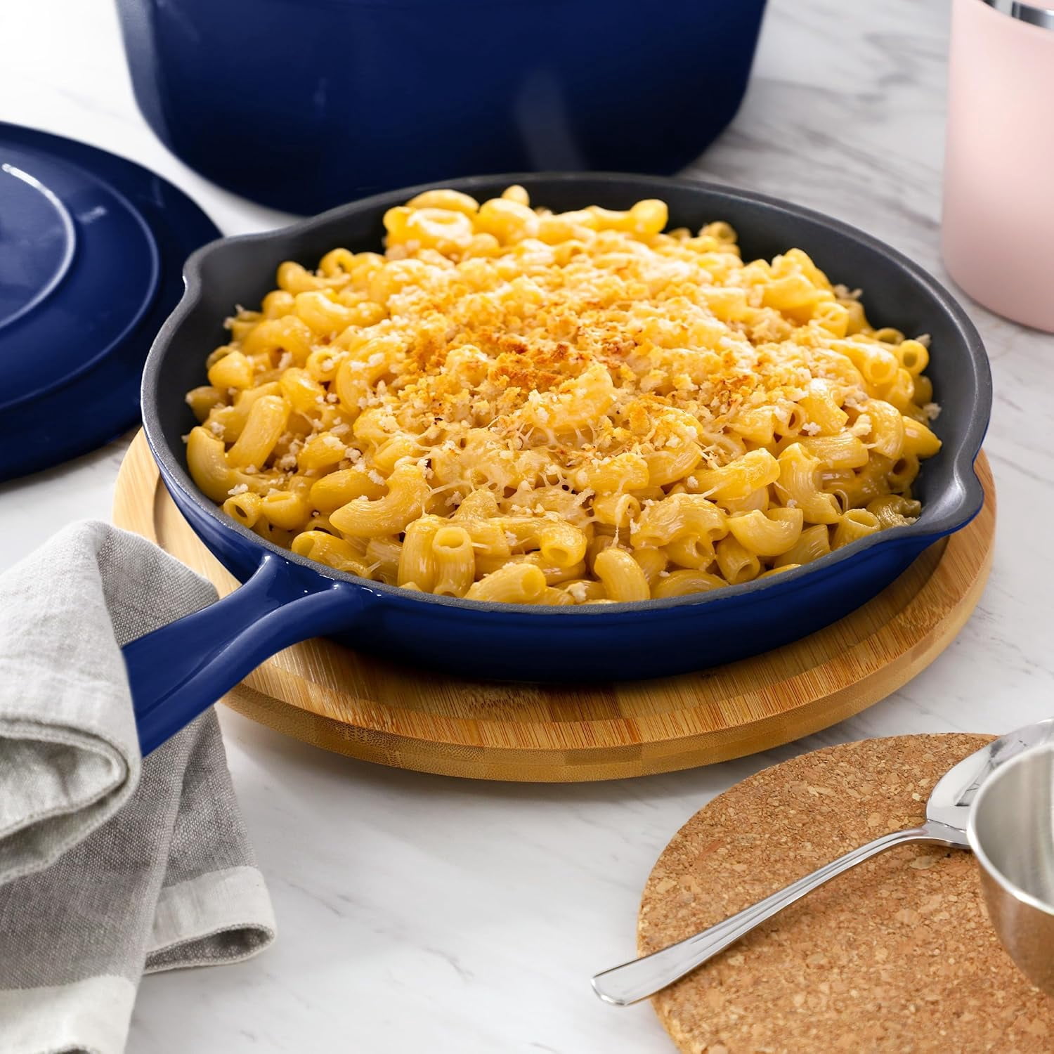 7 Piece Enameled Cast Iron Cookware Set, Heavy Duty Pots and Pans with Durable Enamel Finish, Cast Iron Kitchen Cookware Collection