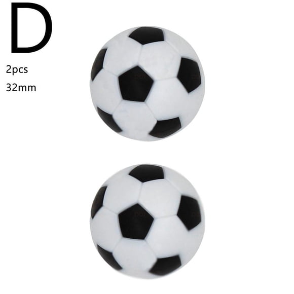 32mm Mini Footballs - Black & White Table Soccer Balls for Indoor Games