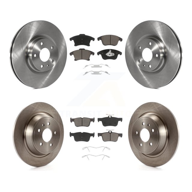 CMX Front Rear Disc Brake Rotors and Ceramic Pads Kit for Car Ford Fusion Lincoln MKZ K8C-101175