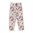 thumbnail image 4 of Balery Rose Flowers print Women's Pajama Pants,Ultra Lightweight Pjs,Lounge Pant-Medium, 4 of 9