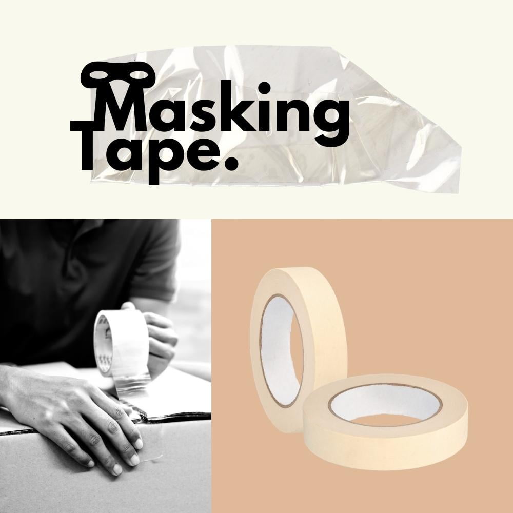 Shield Tape Masking Tape, Water & Oil Resistant, 72 Pieces, 1" x 60 Yards