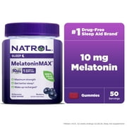 Natrol MelatoninMax Sleep Gummy, Blueberry Flavor, 10 mg, 50 Count