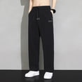 thumbnail image 2 of NOLDARES Sweatpants for Men Fleece Open Bottom Wide Leg Casual Baggy Pants Fashion Elastic Waisted Drawstring Workout Joggers with Pockets(Black,2XL), 2 of 8