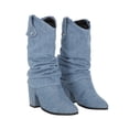thumbnail image 1 of Platonia|Bota Vaquera Cowboy Denim Ivanna Mezclilla Desmontable Mujer, Bota Moderna Estilizada Cowboy, 1 of 5