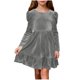 thumbnail image 2 of Vestido de princesa de terciopelo dorado de invierno para niñas, vestido elegante para niñas, vestido de manga larga para niñas, falda de poliéster para niñas, 2 of 7