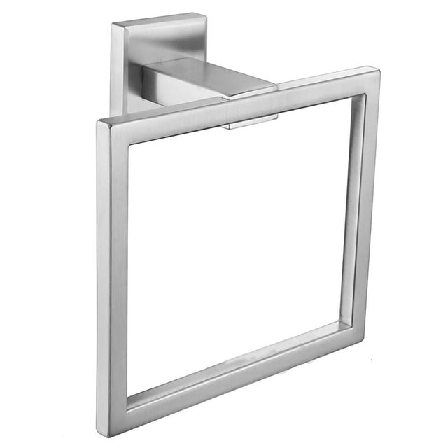 Simple Hand Towel Ring , Stainless Steel Bathroom Towel Holder, Square Towel Ring, Shower Kitchen Towel Hanger Wall Mount
