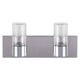 thumbnail image 2 of CO-Z Chrome Finished Wall Sconce Vanity Light 14W LED Lights 2-light, 2 of 5