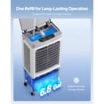 thumbnail image 4 of VEVOR Enfriador de aire evaporativo y enfriador de pantano, aire acondicionado con depósito de agua, control remoto, temporizador de 12 horas, 4 contenedores de hielo, 3 velocidades de ventilador, hum, 4 of 5