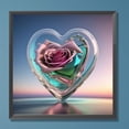 thumbnail image 3 of Pintura de diamante 5D DIY, taladro redondo completo, Kit de rosa de amor, decoración del hogar, 30x30cm, 3 of 9