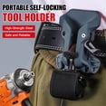 thumbnail image 4 of Heavy Duty Tool Belt Quick Clip Holder, Wear Resistant Adjustable Quick Release Power Tool Hanger, Multi Angle Waist Belt Drill Holster Clip for Construction Worker Daily Repair Power Tool Carry, 4 of 4