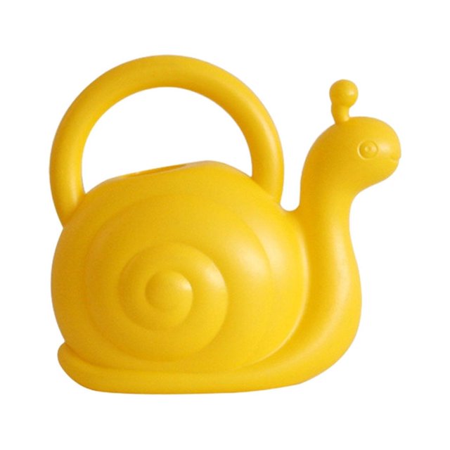 Ounissouiy Regadera compacta y portátil con animales de dibujos animados, bote de agua para jardinería Jardín y Patio caracol amarillo