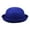 Blue, variant on Bucket Hats Elegant Adults Solid Hat Roll Up Brim Panama Bowler Hat Bucket Hat Mens Womens Classic Wool Round Bowler Hats Cap Sun Hats for Women