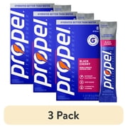 (3 pack) Propel Zero Sugar Black Cherry, On the Go Packs, Electrolyte Powder Drink Mix, 0.11 oz, 8 Count packets
