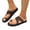 Brown, variant on Women's Mesh Flip Flops Sandals Beach Casual Toe Ring Flats Slides Comfortable Memory Foam Slippers for Women