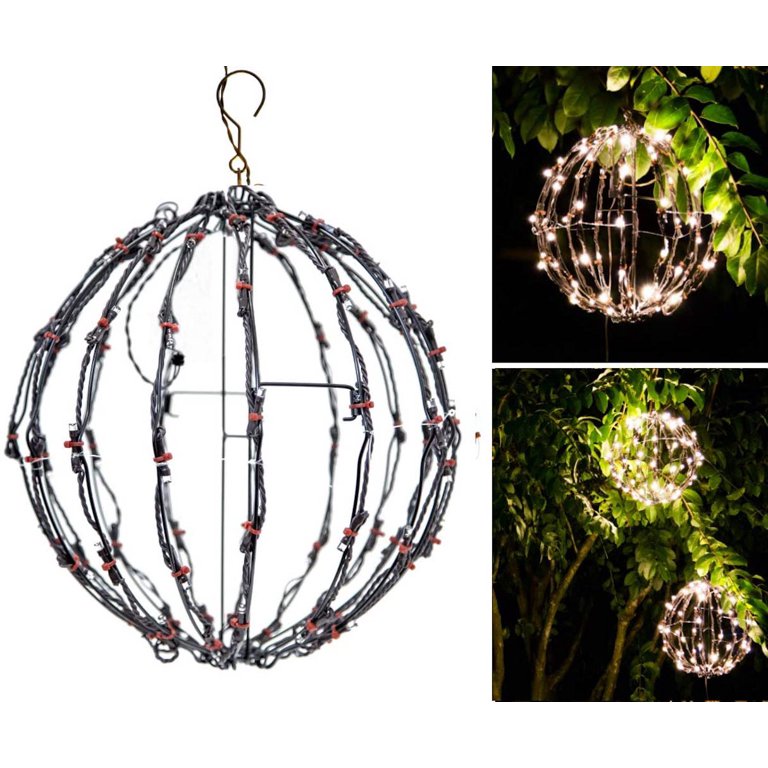 Elf Logic Outdoor Globe Lights LED Hanging Tree Light Ball Plug In