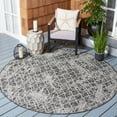 thumbnail image 2 of SAFAVIEH Courtyard Kerry Geometric Indoor/Outdoor Area Rug, Black/Grey, 6'7" x 6'7" Square, 2 of 9