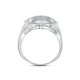 thumbnail image 4 of FB Jewels Sterling Silver Mens Round Diamond Square Cluster Ring 1/6 Cttw Size 8.5, 4 of 4