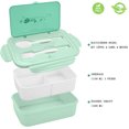 thumbnail image 3 of Fiambrera bento para niños con compartimentos Fiambrera bento para adultos 1100 ml Fiambrera hermética con cuchara y tenedor para la escuela/oficina/viajes de picnic, para microondas y lavavajillas Vhermosa WXOTTO-LKX-3105, 3 of 5