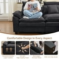 thumbnail image 5 of DOMICARE 46'' Cloud Oversized Chair with Removable Headrest & Ottoman, Upholstered Comfy Arm Accent Chair, Modern Chenille Reading Lounge Armchair for Living Room, Bedroom, Dark Gray, 5 of 9