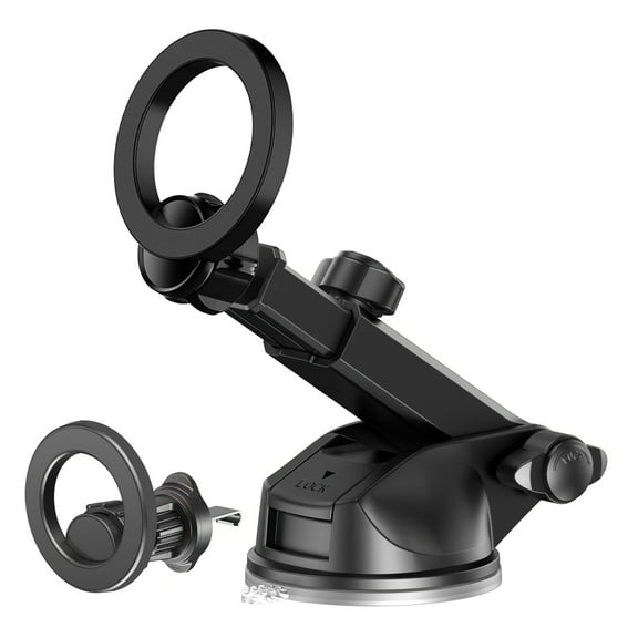 Senhu MagSafe Car Mount【Windshield Vent Dash】Magnetic Phone Holder for Car Phone Holder Mount Cell Phone Holders for Your Car Accessories Suction Cup Stand for iPhone 16 Pro Max 15 14 13