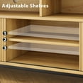 thumbnail image 6 of YUSAZENS Fluted TV Stand for 70-Inch TV, Boho Entertainment Center with Sliding Doors & Adjustable Shelves, Wooden Media Console, 6 of 7