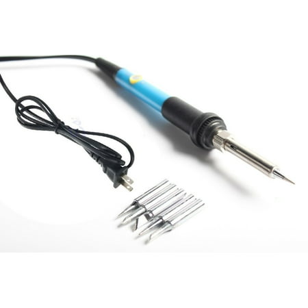 110V 60W Adjustable Temperature Electric Welding Rework Repair Tool With 5pcs Solder Tip US Plug, Description: 100% brand new and high quality Professional.., By Soldering