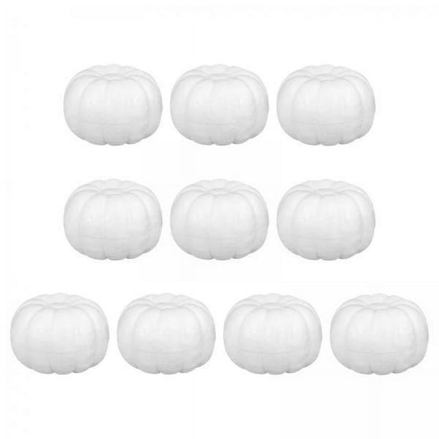 Tnarru 2x 10x Foam Pumpkins Arts And Craft Handmade, Artificial Fake Pumpkins, Polystyrene Pumpkins for Halloween School Project Household Party Decor