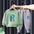 thumbnail image 2 of Hessimy Toddler Boys Girls Spring Summer Cute Cartoon Print 2Pcs Snug Fit Long Sleeve Soft Warm Sleepwear Pajamas Tops Pants, Cute Snug Fit(Green,9-10 Years), 2 of 5