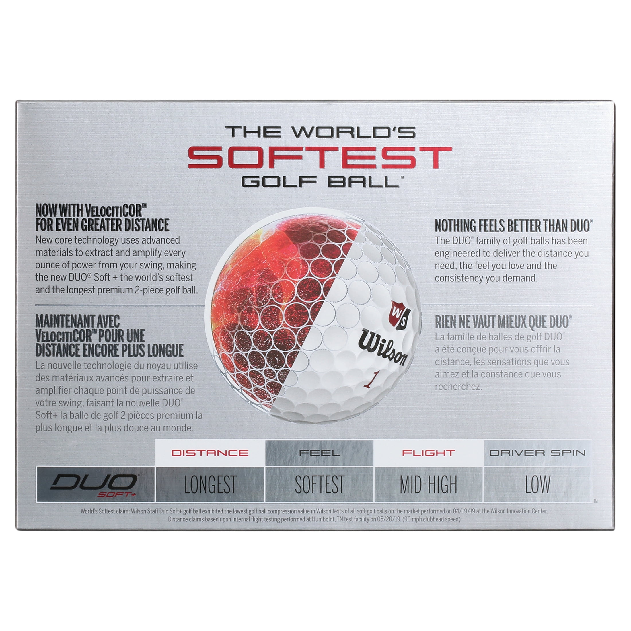 Wilson Staff Duo Soft + NFL Golf Balls White, Philadelphia Eagles