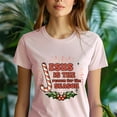 thumbnail image 5 of Graphic T-Shirt Jesus Is The Reason For The Season Quote Tee for Women, Gold, Size XL, 5 of 6