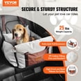 thumbnail image 2 of Asiento de coche para perros VEVOR, asiento elevador impermeable para perros para coche con asas laterales y bolsillo de almacenamiento, correa de seguridad con clip y relleno de algodón PP, 2 of 9