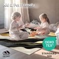 thumbnail image 4 of ODIKA 3'x5' Machine Washable Non-Slip Area Rug, Art Inspired Luxe Arrangement High Traffic Rug, Black, 20291, 4 of 7