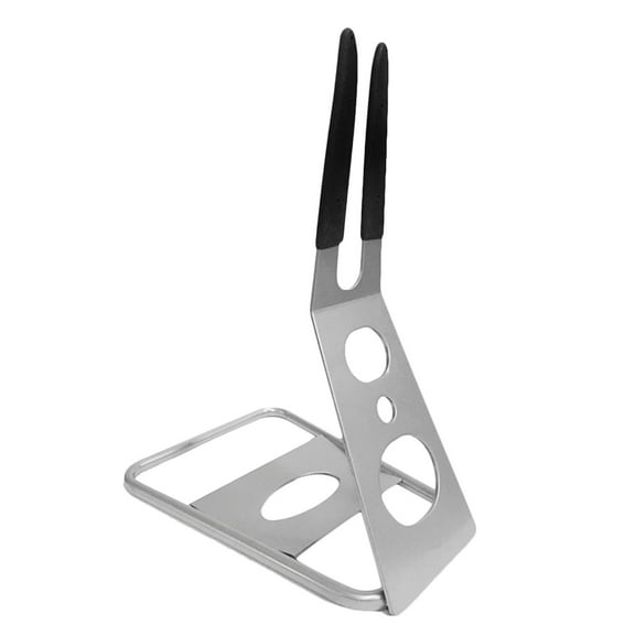 QccHieUs Steel Bike Parking Rack Stable Hub Mounted Floor Stand, Anti-Scratch Bicycle Storage Bracket Silver