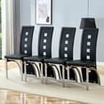 thumbnail image 2 of Noble House Modern Minimalist 4-Piece Dining Chair Set - Black Saddleback, 2 of 10