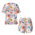 thumbnail image 6 of Rocae Floral Ditsy for Two Piece Sleepwear Pajamas Sets for Women Soft Short-Sleeved Pjs with Lounge Shorts Large, 6 of 9