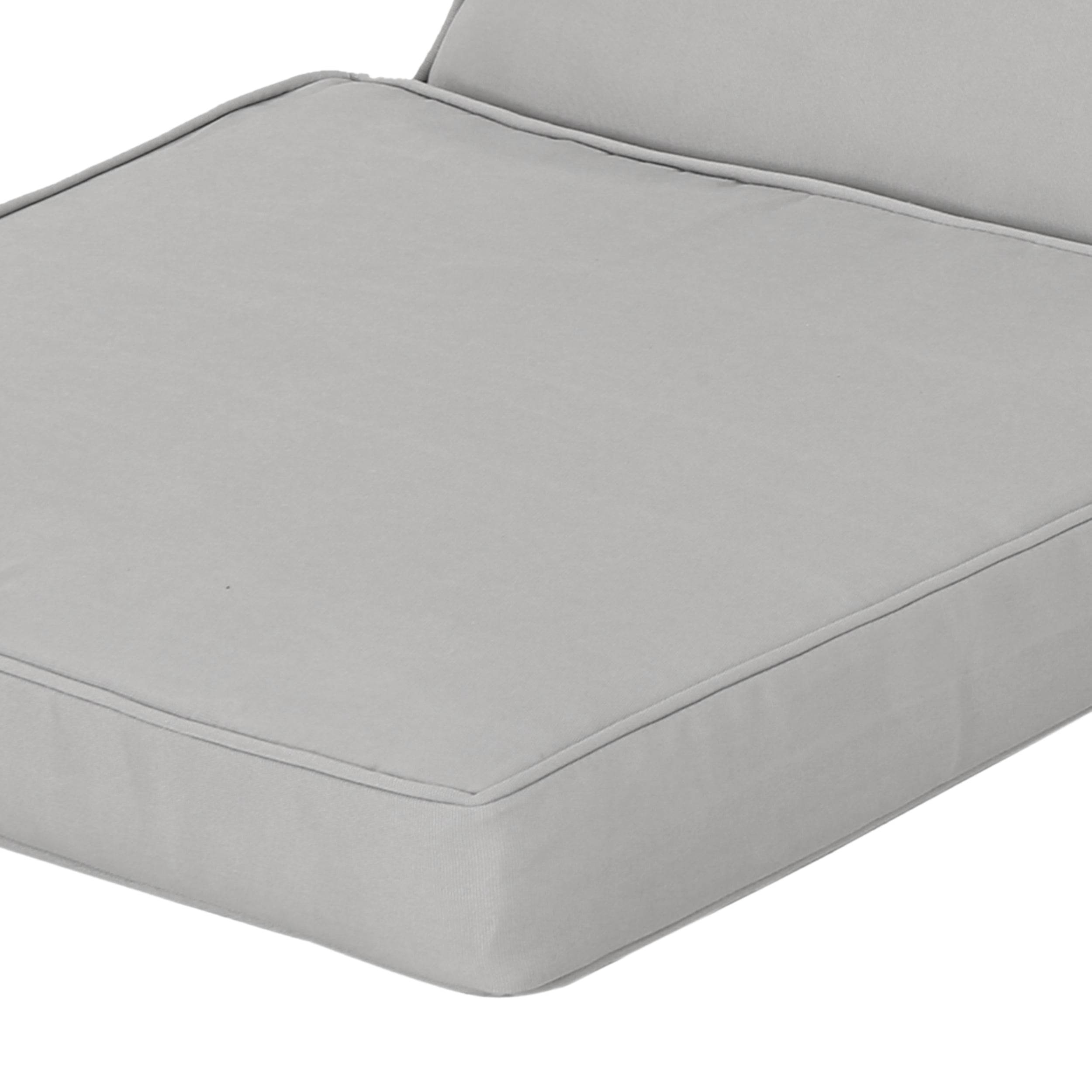 Noble House Hopewell Outdoor Fabric Club Chair Cushions in Silver
