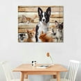 thumbnail image 2 of Nawypu Cute Animals Canvas Wall Art Vintage Dog Cat Mouse Rabbit Hamster Picture Painting Print on Canvas Modern Home Decoration Framed and Stretched for Baby Room Kids Room Ready to Hang, 2 of 4