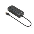 thumbnail image 2 of Divisor De 4 Puertos USB 3.0, HUB USB 3.0 Fuerte Compatibilidad Fácil Conexión Indicador LED Para Disco U ANGGREK USB Multiport Hub, 2 of 8