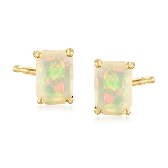 Pure Collection by Ross-Simons Opal Stud Earrings in 14kt Yellow Gold, Women's, Adult