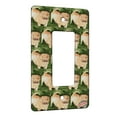 thumbnail image 1 of KuzmarK™ 1 Gang Rocker Wall Plate - Annie on Green Cream Chinese Shar Pei Dog Modern Art by Denise Every, 1 of 1