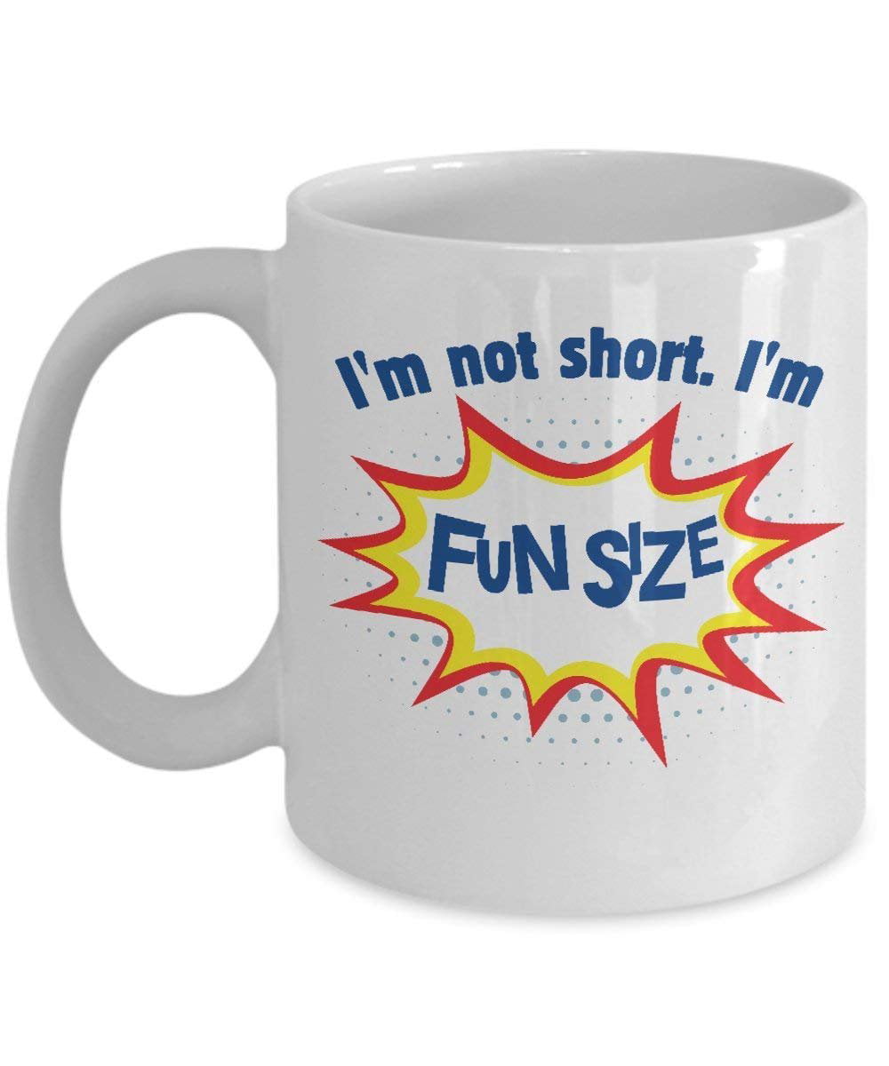 Im Not Short Im Funsize Printed Cup Ceramic Novelty Mug Funny Gift Coffee Tea 